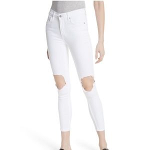 We the Free High Waist Busted Knee Skinny Jeans